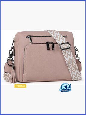 Crossbody Bag with RFID Wallet Vegan Leather Shoulder Handbag Travel Purse